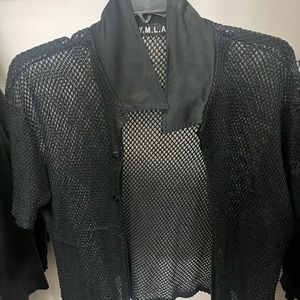 Mesh short sleeve top